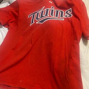Twin-Set Twins Logo Short Sleeve Tee — Red